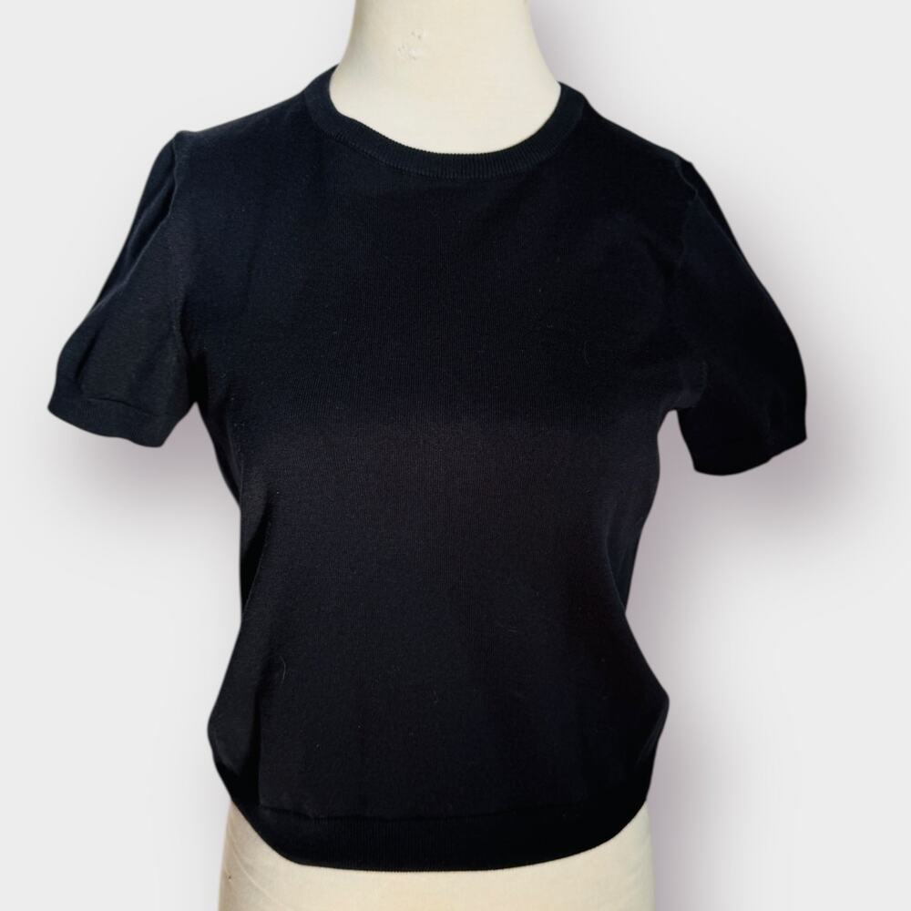 Y2K LANDS END Black Short‎ Sleeve Top